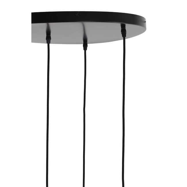 Light en Living Hanglamp 5L Ø66x80 cm LEKAR antiek  brons+smoke glas
