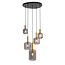 Light en Living Hanglamp 5L Ø66x80 cm LEKAR antiek  brons+smoke glas