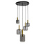 Light en Living Hanglamp 5L Ø66x80 cm LEKAR antiek  brons+smoke glas
