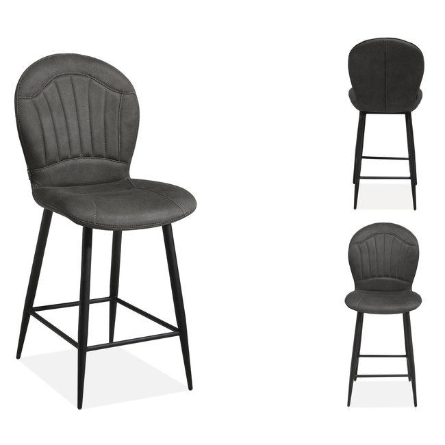 WoonMax Barstoel Sprint Zorro - Antraciet, Cognac of Groen