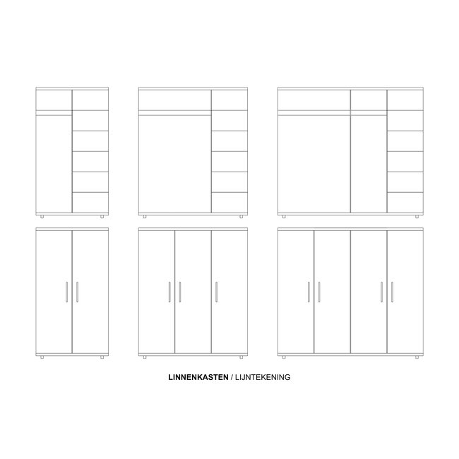 WoonMax Linnenkast Fire Mango - diverse afmetingen