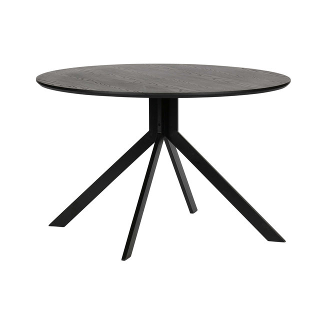 Woood Bruno Eettafel Rond Mdf Zwart Ø120cm