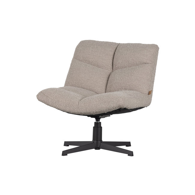 Woood Vinny Draaifauteuil bouclé Zand