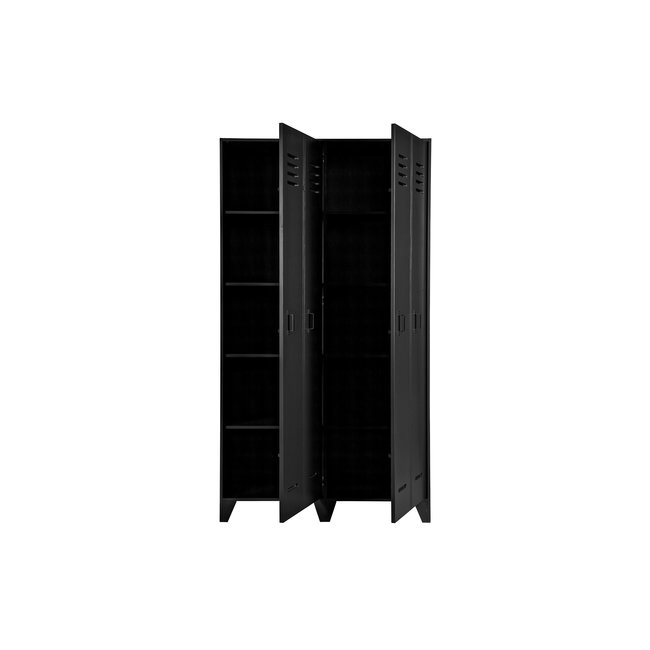 Woood Stijn Hoog 2drs Lockerkast Zwart [fsc]