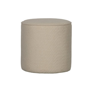 Woood Sara Poef Hoog BouclÉ Creme 46xØ46