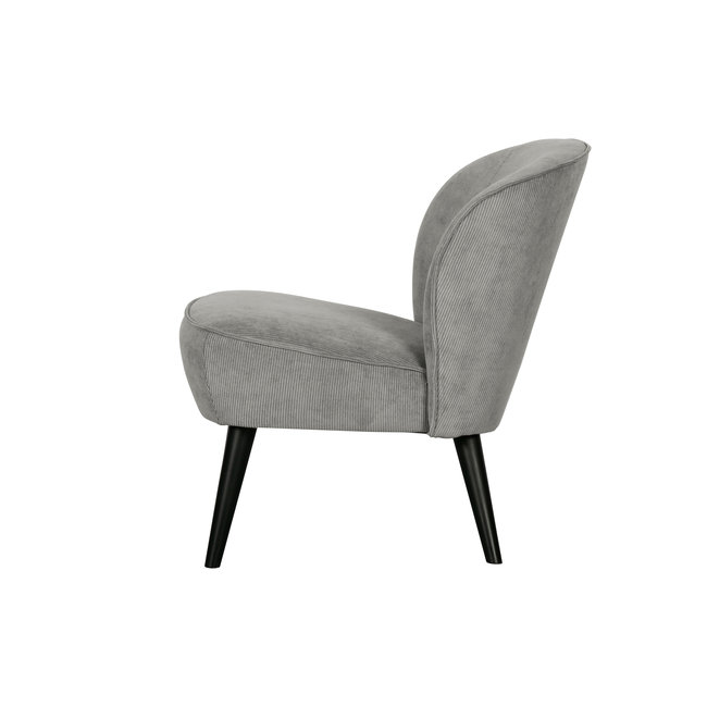 Woood Sara Fauteuil Ribstof Vergrijsd Groen