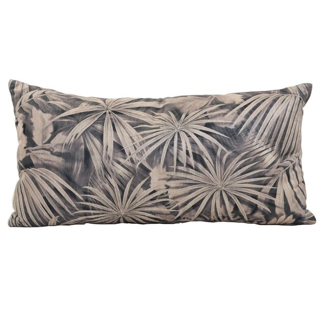 Light en Living Kussen ISHIRI print bruin vierkant