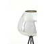 Light & Living Vloerlamp Ø42x146 cm MAYSON mat  zwart+glas smoke