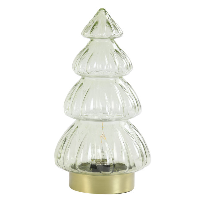 Light & Living Tafellamp LED Ø15x28 cm TREE glas crème