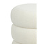 Light en Living Poef Ø40x45 cm KIMI teddy wit+goud