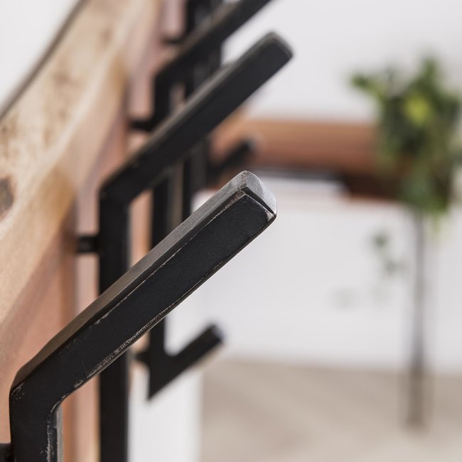 WoonStijl Kapstok edge 2x6 haken / Massief acacia naturel