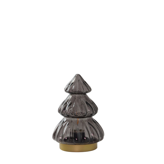 Light en Living Tafellamp LED Ø12x18 cm TREE glas glans  donker bruin
