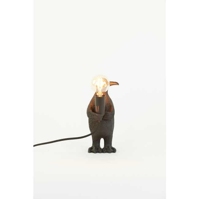 Light en Living Tafellamp E14 pinguïn mat zwart - Diverse afmetingen
