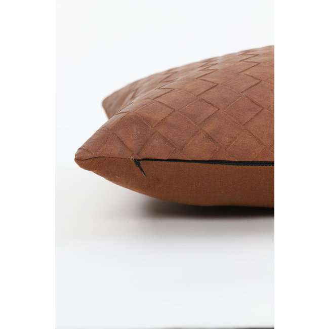 Light en Living Kussen 43x43 cm COURO cognac