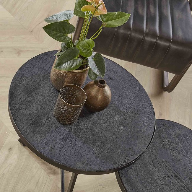 WoonStijl Bijzettafel set van 2 Yucon black