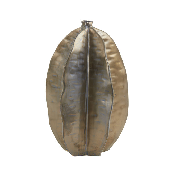 Light en Living Vaas deco AKOSI keramiek  mat koper Ø12,5x20 cm