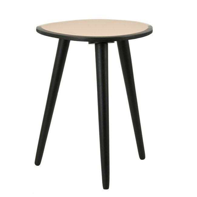 Light en Living Bijzettafel 37x35x44,5 cm DIVO spiegel  bruin glas+zwart