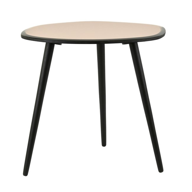 Light en Living Bijzettafel 54x45,5x48 cm DIVO spiegel  bruin glas+zwart