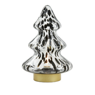 Light en Living Tafellamp LED Ø19x28 cm TREE glas  helder-zwart+goud