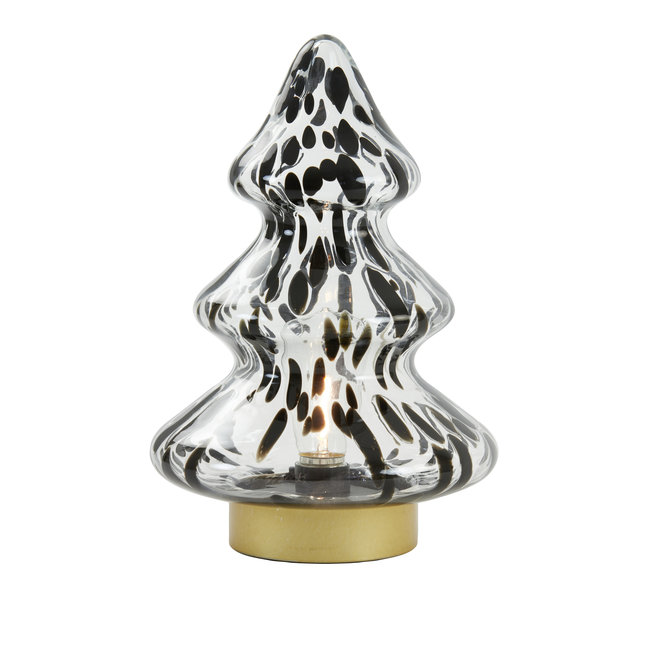 Light en Living Tafellamp LED Ø19x28 cm TREE glas  helder-zwart+goud