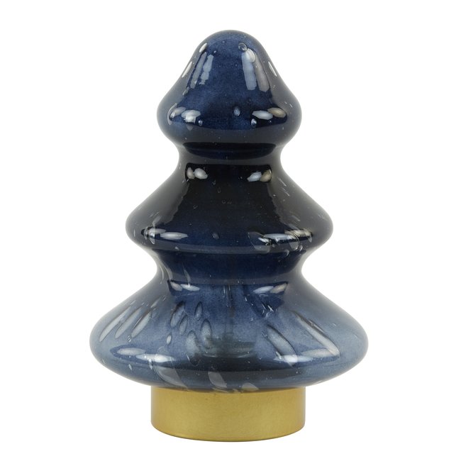 Light en Living Tafellamp LED Ø14x20 cm TREE glas donker blauw+goud