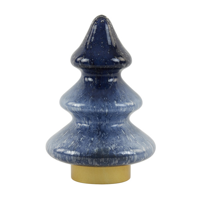 Light en Living Tafellamp LED Ø19x28 cm TREE glas donker blauw+goud