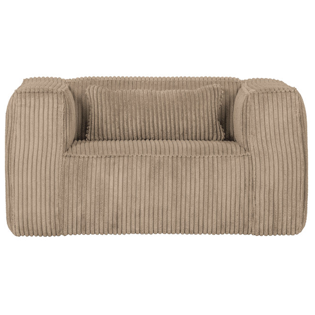 Woood Bean Fauteuil Grove Ribstof Travertin