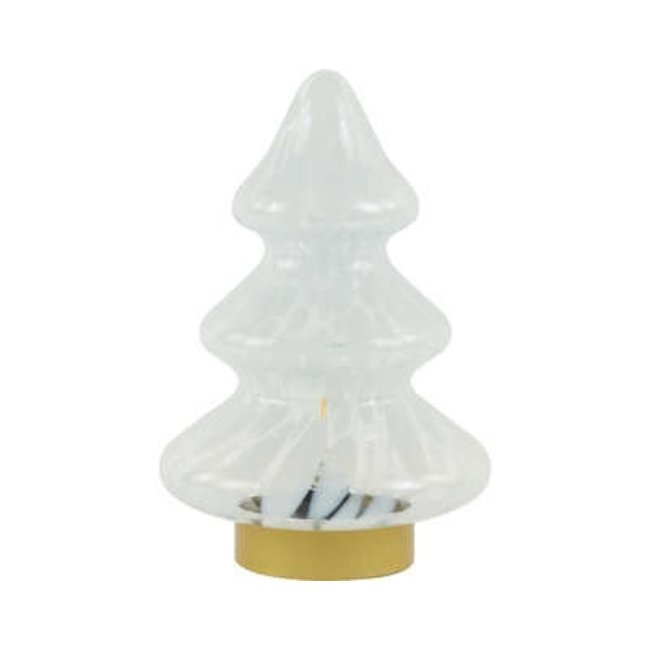 Light & Living Tafellamp LED Ø19x28 cm TREE glas helder-wit+goud