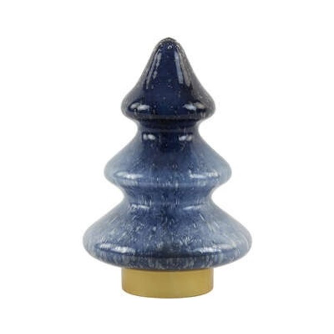 Light en Living Tafellamp LED Ø19x28 cm TREE glas donker blauw+goud