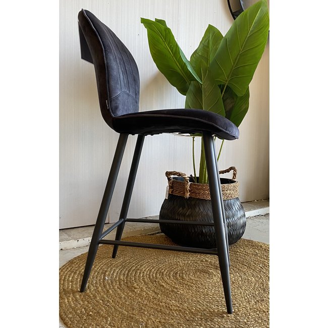 WoonMax Barstoel Fast Goldy - Antraciet, Cognac of Groen