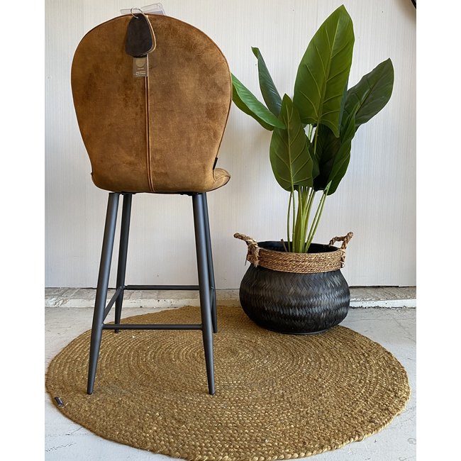 WoonMax Barstoel Fast Goldy - Antraciet, Cognac of Groen