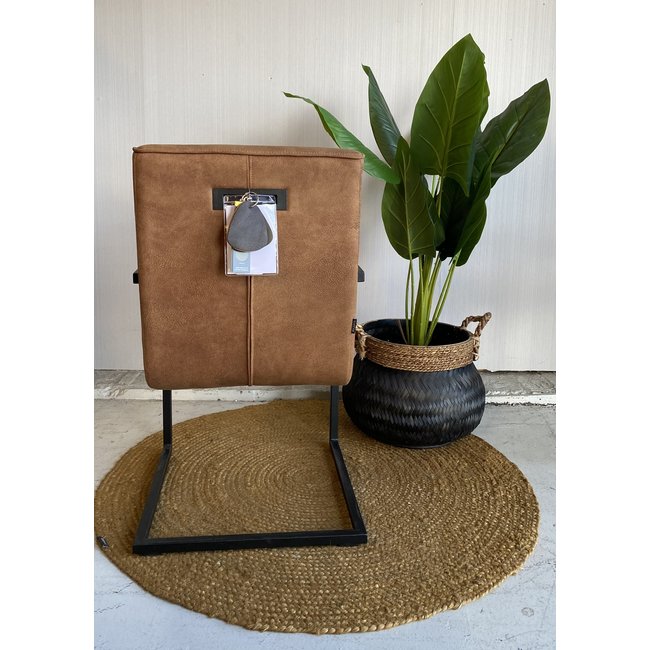 WoonMax Eettafelstoel Logan Zorro - Cognac, Antraciet en Groen