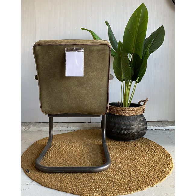 Tower Living Eettafelstoel Volano - Groen, cognac en antraciet