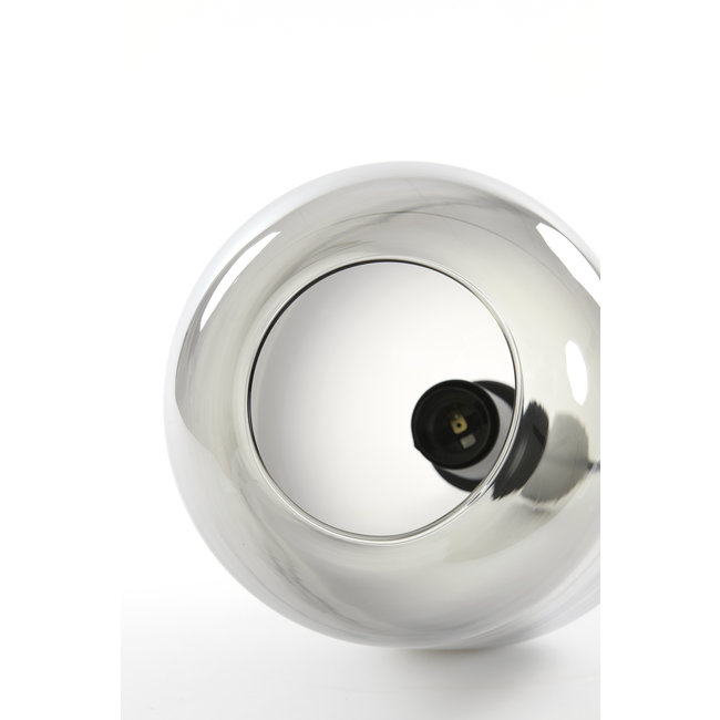 Light en Living Hanglamp Ø16x26 cm LEKAR zwart+smoke glas