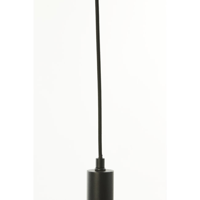 Light en Living Hanglamp Ø16x26 cm LEKAR zwart+smoke glas