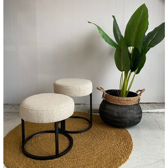 Le Chair Poef Escabel  Ø40 - Alpine Beige