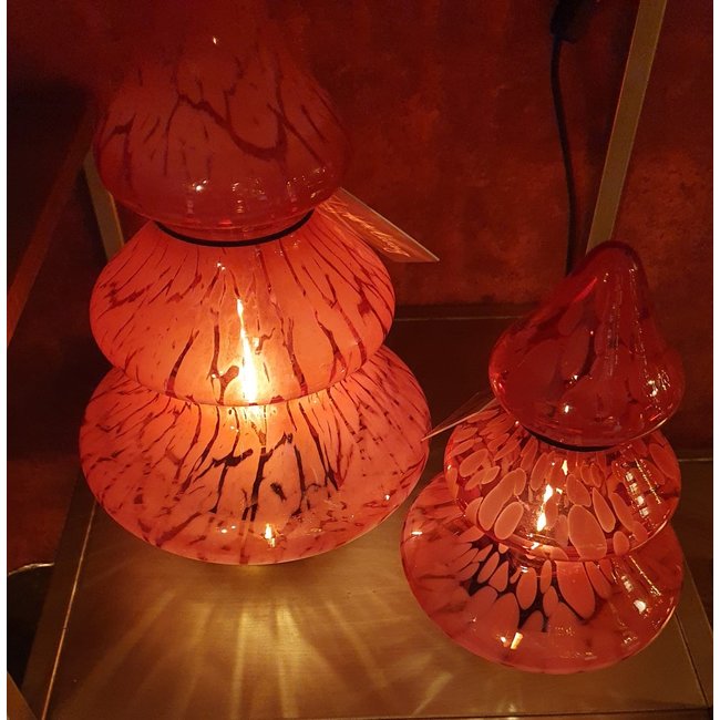 Light en Living Tafellamp LED Ø14x20 cm TREE glas rood