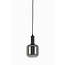 Light en Living Hanglamp Ø21x37 cm LEKAR zwart+smoke glas