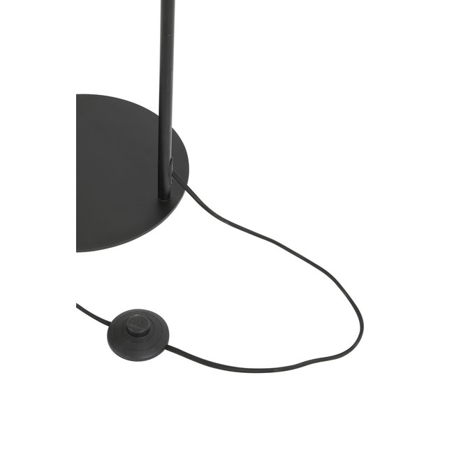 Light en Living Vloerlamp 32x28x155 cm LEKAR zwart+smoke glas hoog