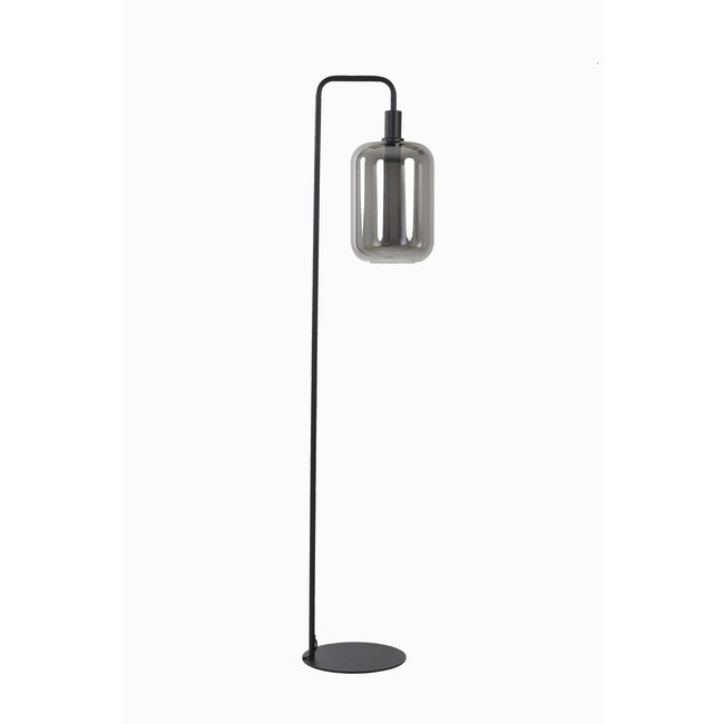 Light en Living Vloerlamp 32x28x155 cm LEKAR zwart+smoke glas hoog