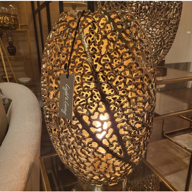 Light en Living Tafellamp SINULA goud -  2 maten