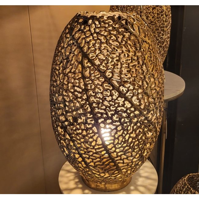 Light en Living Tafellamp SINULA goud -  2 maten