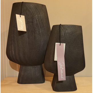 Light & Living Vaas deco CIARA  keramiek zwart 23x12,5x30 cm