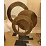 Light en Living Ornament op voet Ø25x38 cm WAIWO ruw antiek brons-mat zwart