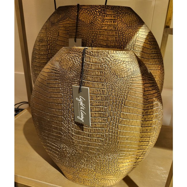 Light en Living Vaas deco 29,5x8x31,5 cm SKELD antiek  brons