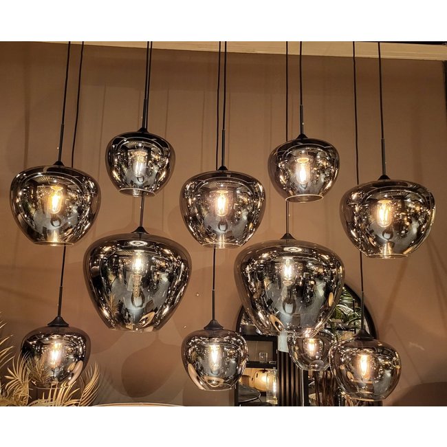 Light en Living Hanglamp Mayson Smoke met 10 lampen