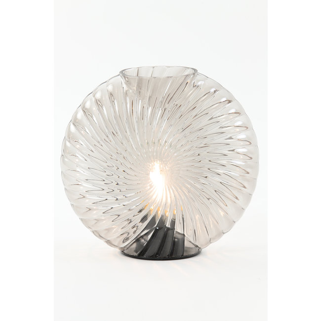 Light & Living Tafellamp LED ISSA glas donker bruin+goud - 2 maten - Copy