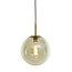 Light en Living Hanglamp Medina antiek  brons + glas amber - 2 maten