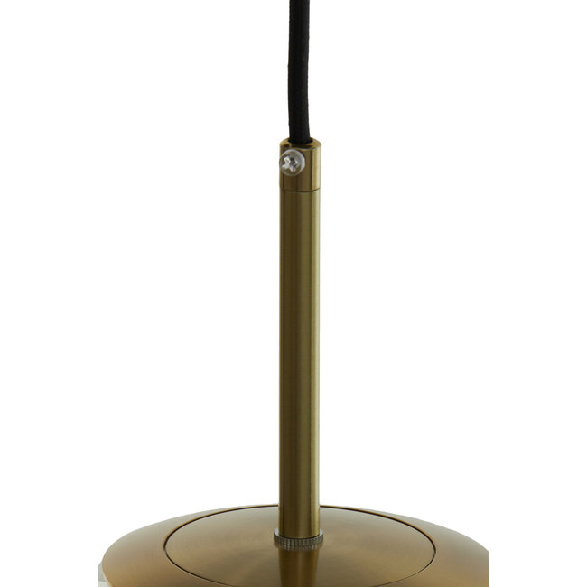 Light en Living Hanglamp Medina antiek  brons + glas amber - 2 maten