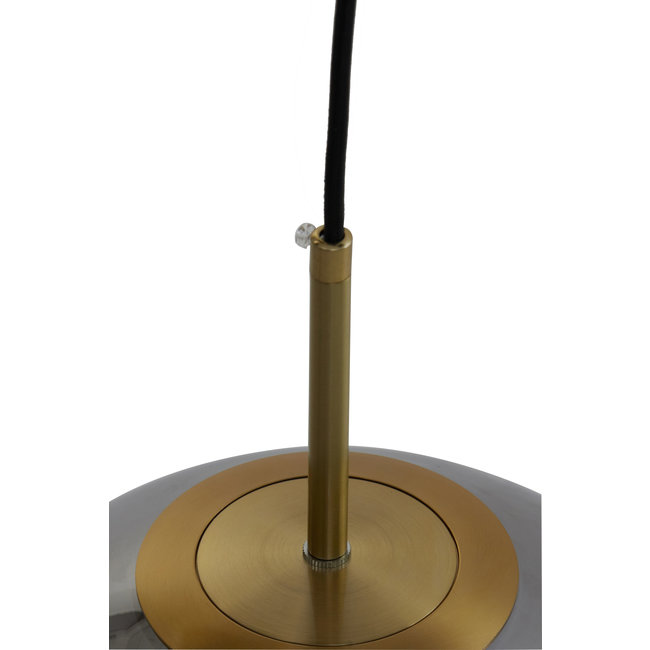 Light en Living Hanglamp MEDINA antiek  brons+glas smoke 2 maten